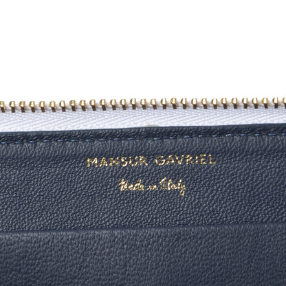 Mansur Gavriel Calfskin Continental Zip Wallet White 6 of 7