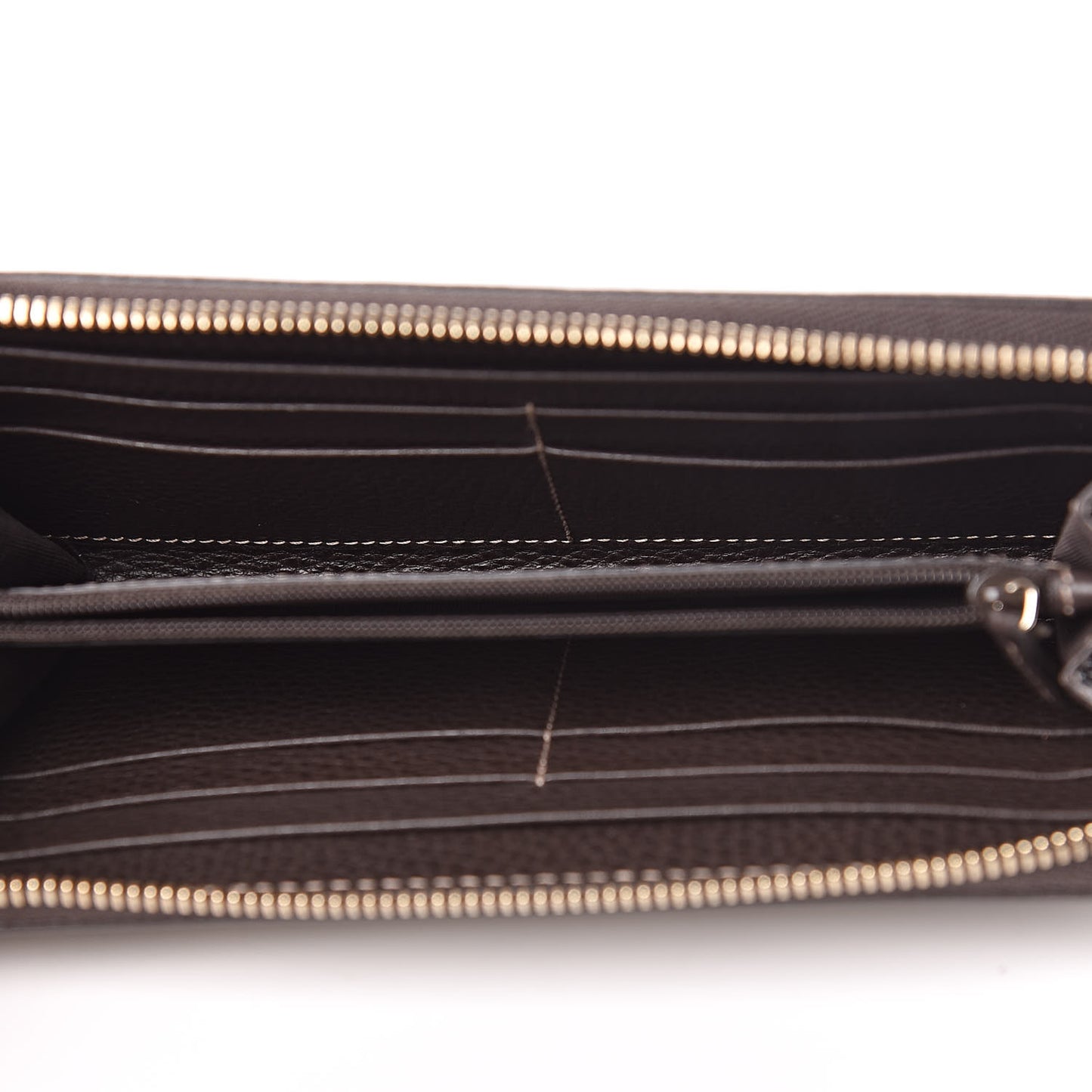 Crystal Monogram Dollar Calfskin Donna Long Wallet Beige Ebony Testa di Moro