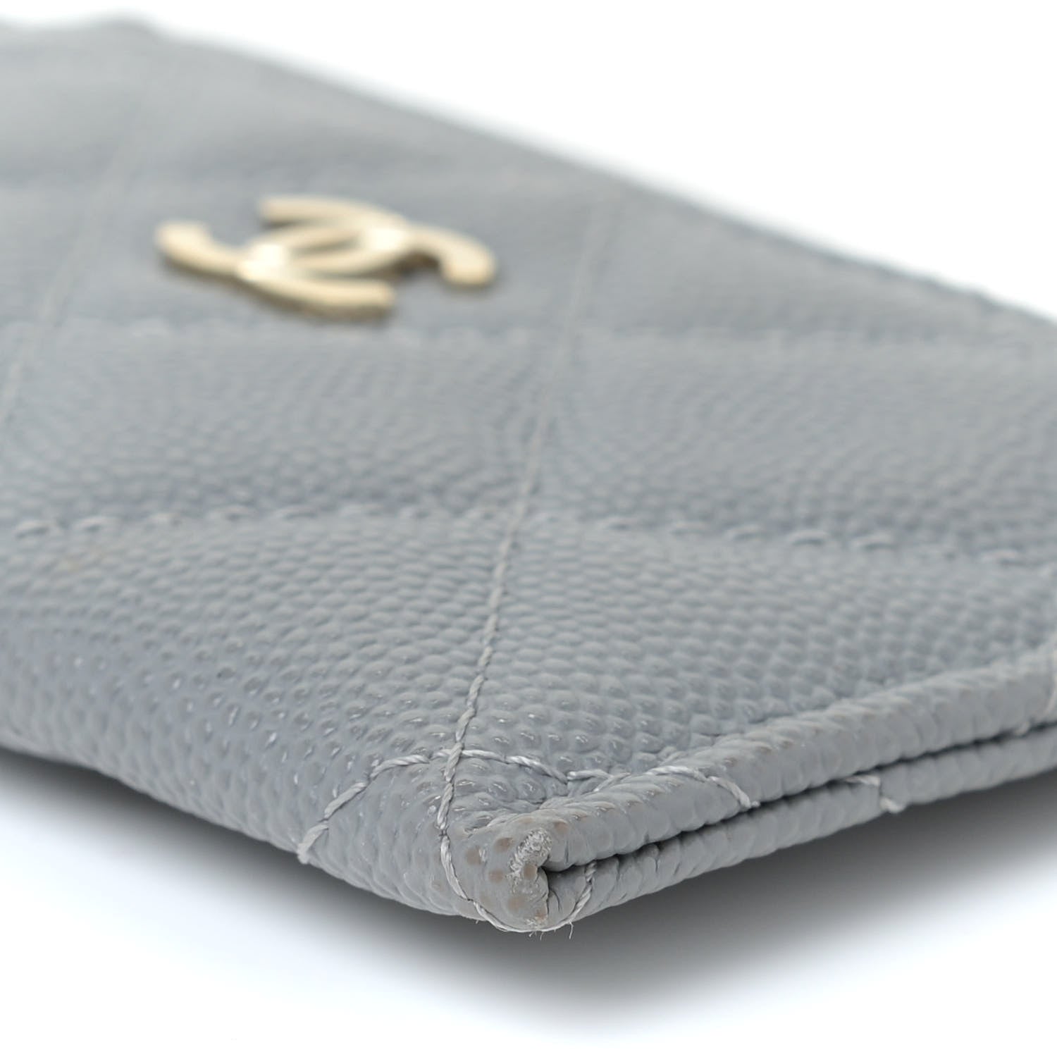 Chanel Caviar Quilted Card Holder Grey 7 of 11
