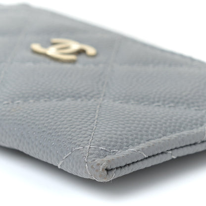 Chanel Caviar Quilted Card Holder Grey 7 of 11
