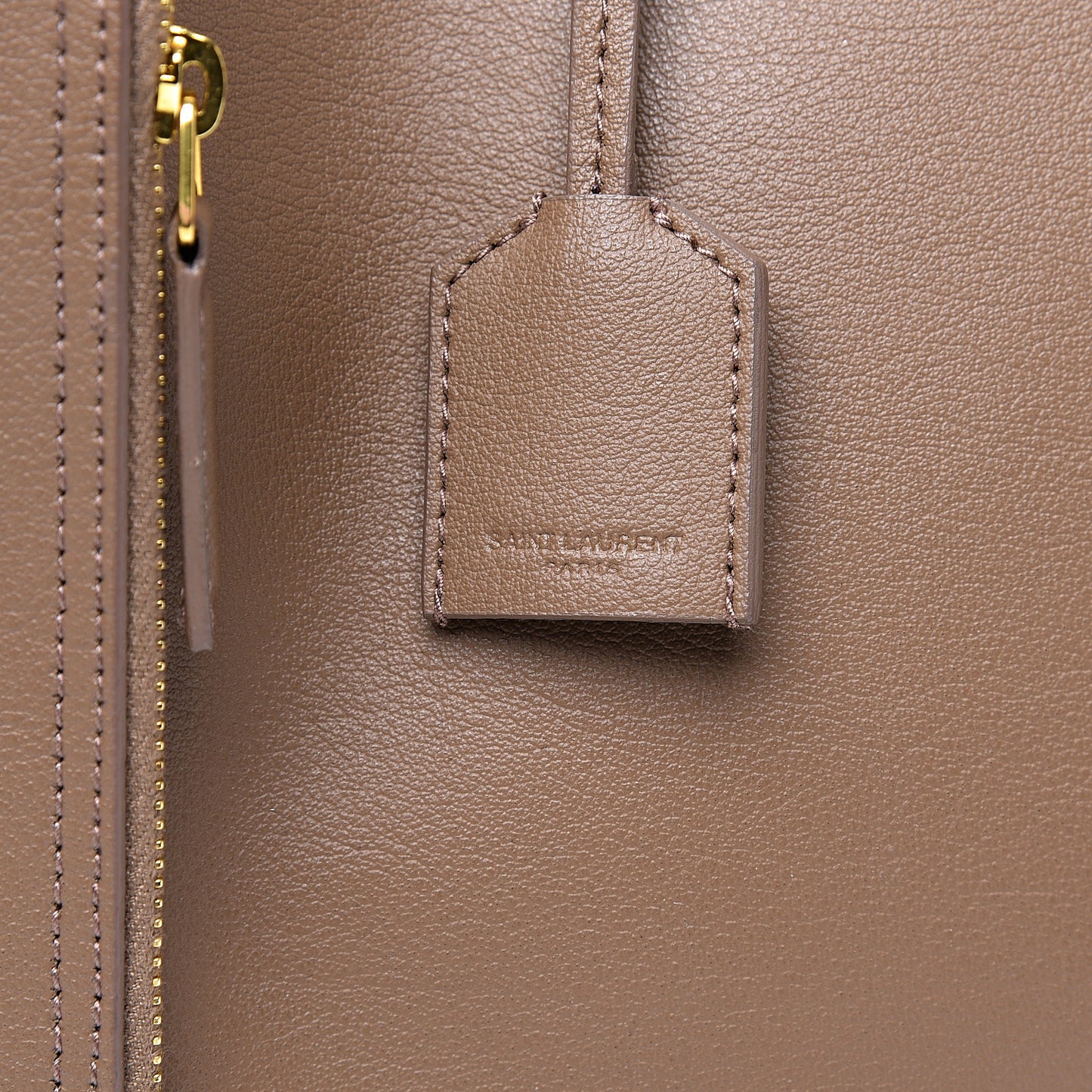 Calfskin Large Shopping Tote Light Taupe