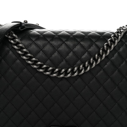 Chanel Caviar Quilted Large Boy Flap Black Black 9 of 11