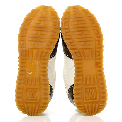 Louis Vuitton Calfskin Monogram Embellished Run Away Sneakers 36 White 6 of 14