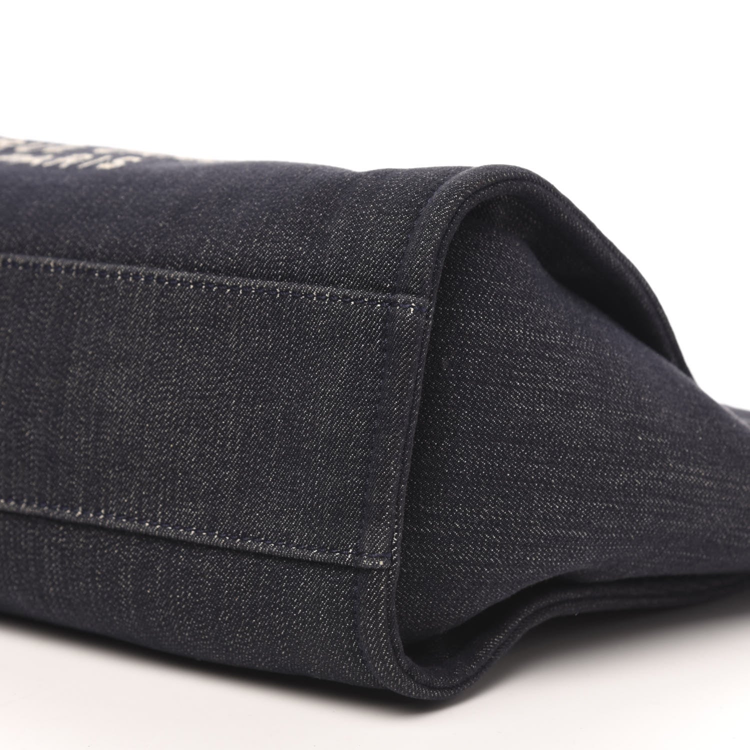 Chanel Denim Small Deauville Tote Dark Blue 9 of 11