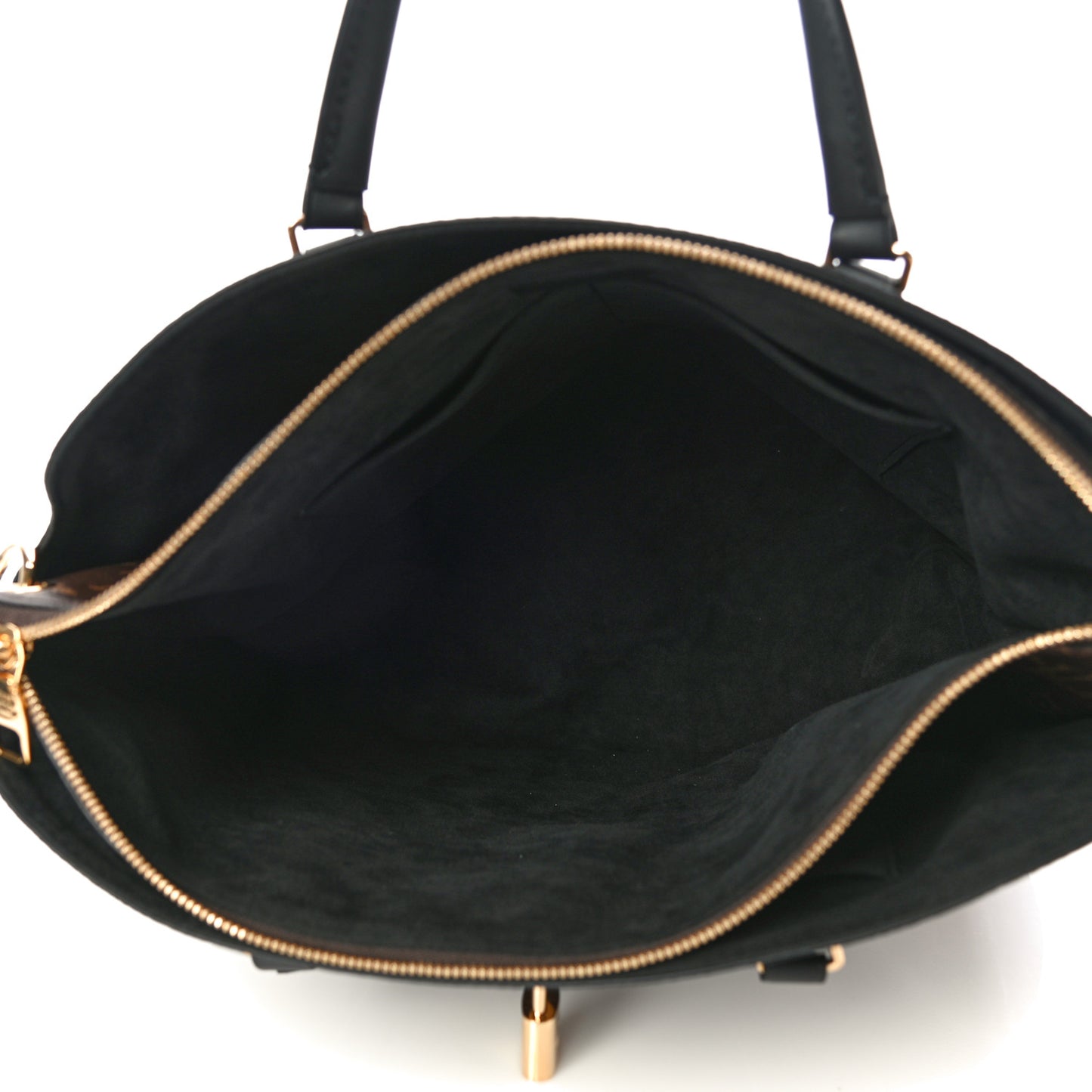 Monogram Flower Zipped Tote MM Black