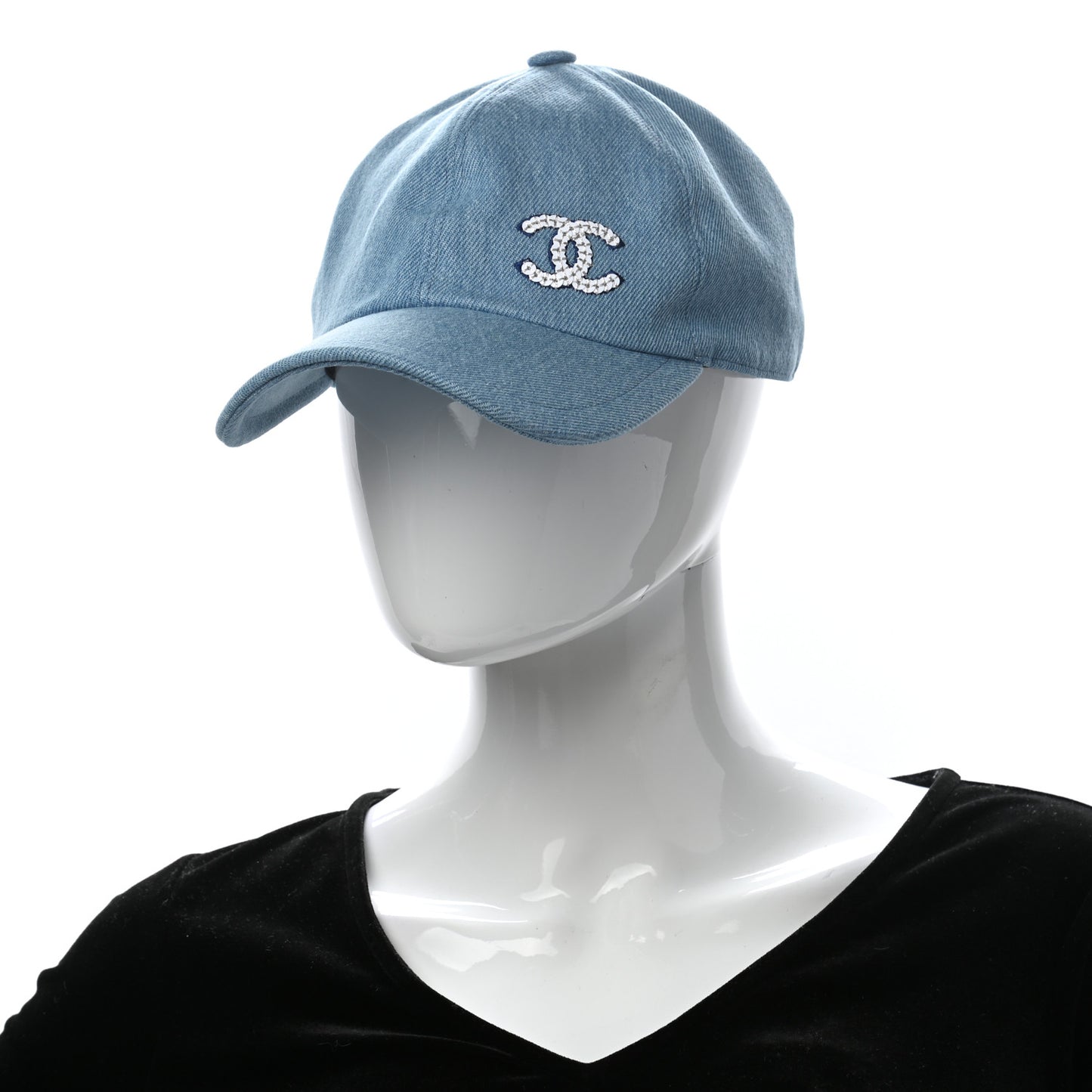 Cotton Sequin CC Cap Hat Blue