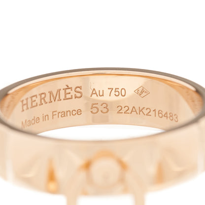Hermes 18K Rose Gold PM Collier De Chien Ring 53 6.5 2 of 4