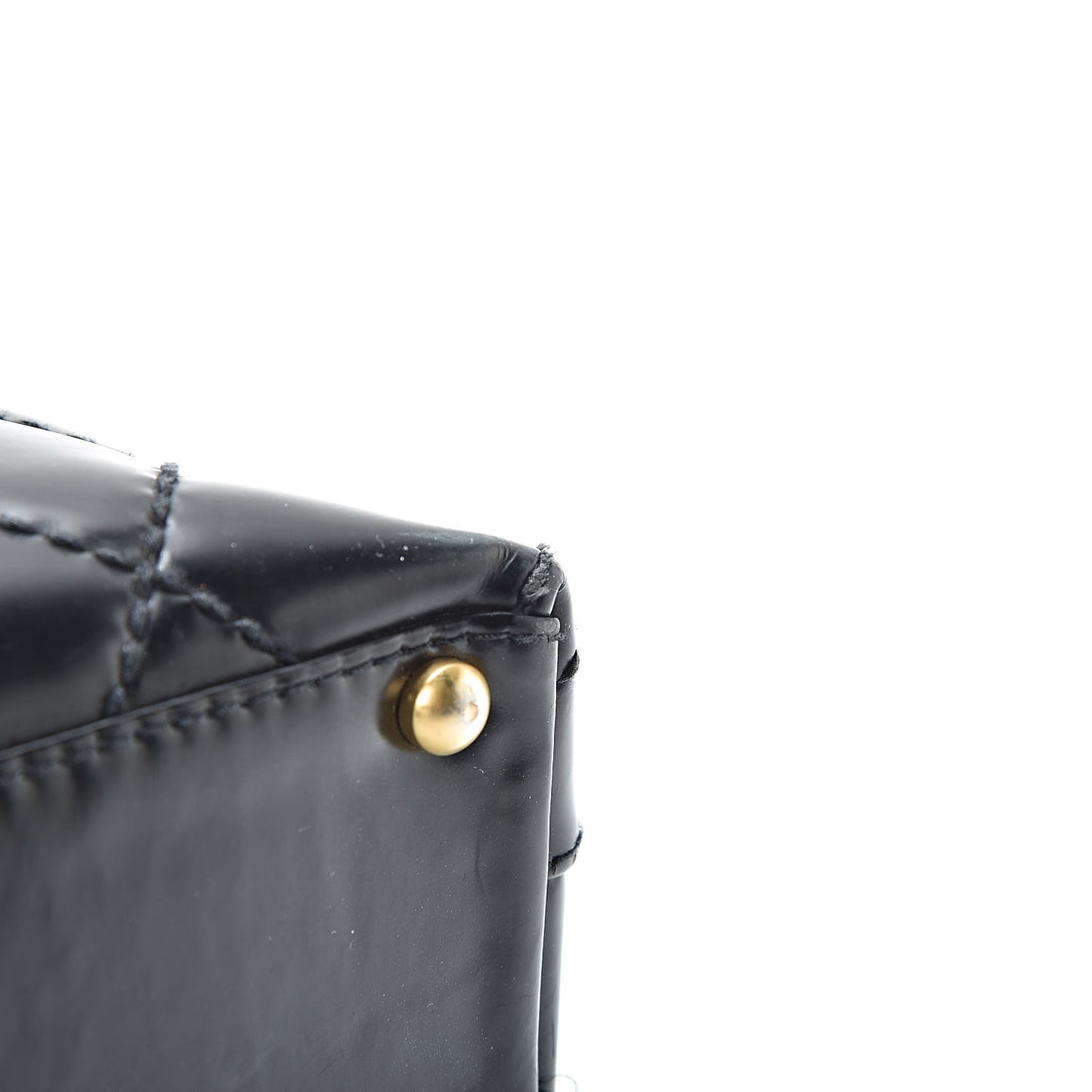 Calfskin Quilted Small Surpique Stitch Tote Black
