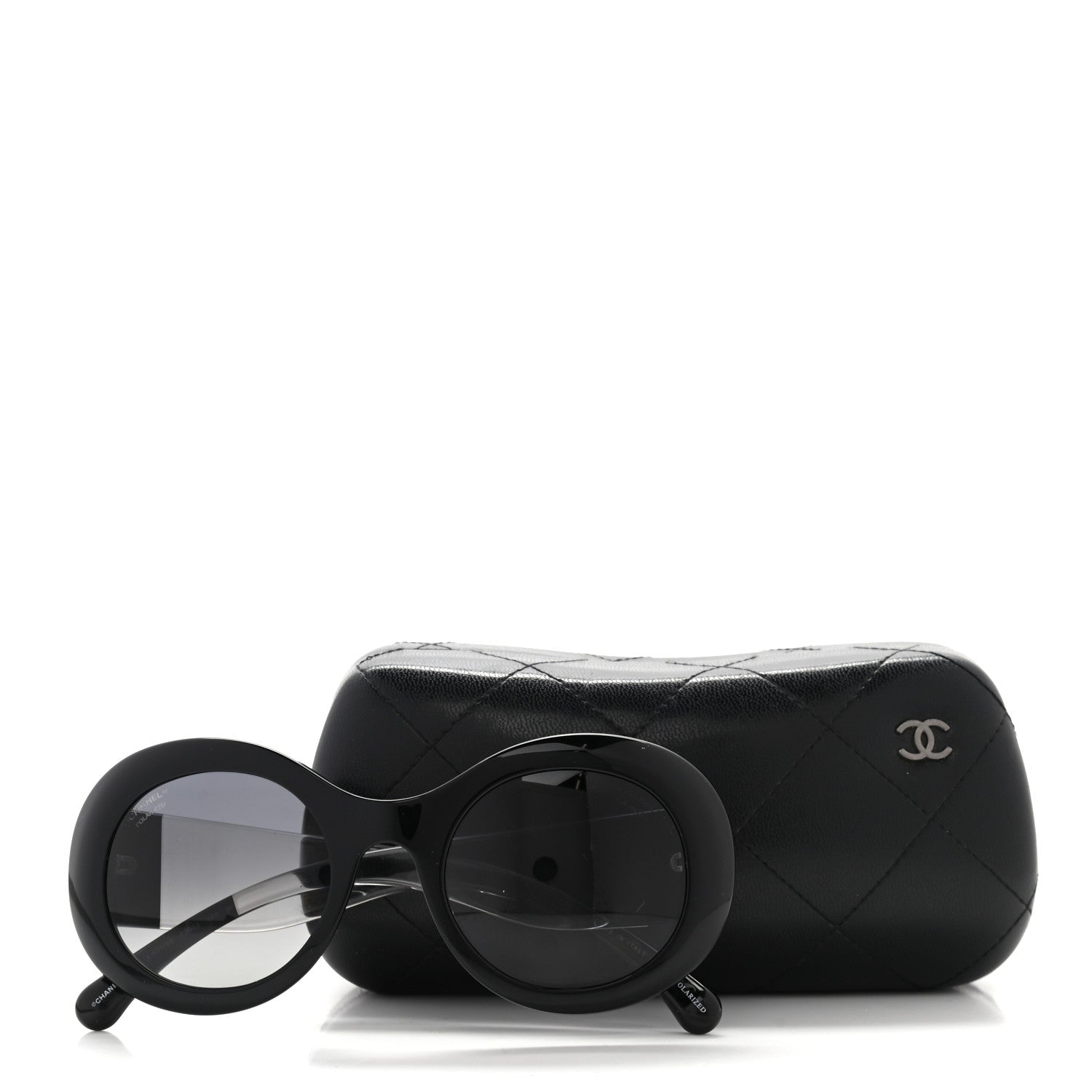 Chanel Signature Oval Polarized Sunglasses 5265 Black 8 of 8
