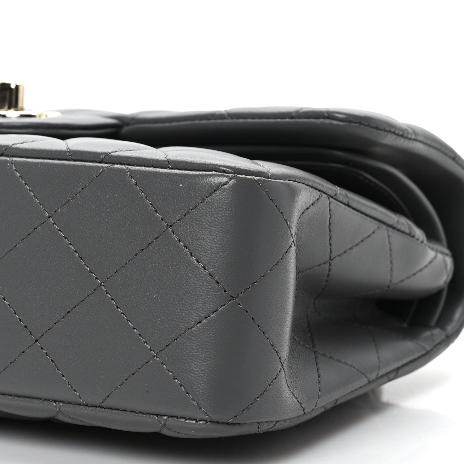 Chanel Lambskin Quilted Small Double Flap Grey 9 of 9