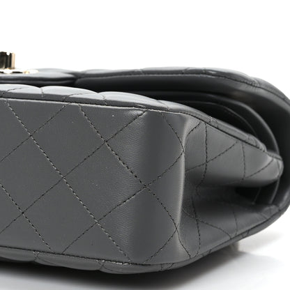 Chanel Lambskin Quilted Small Double Flap Grey 9 of 9