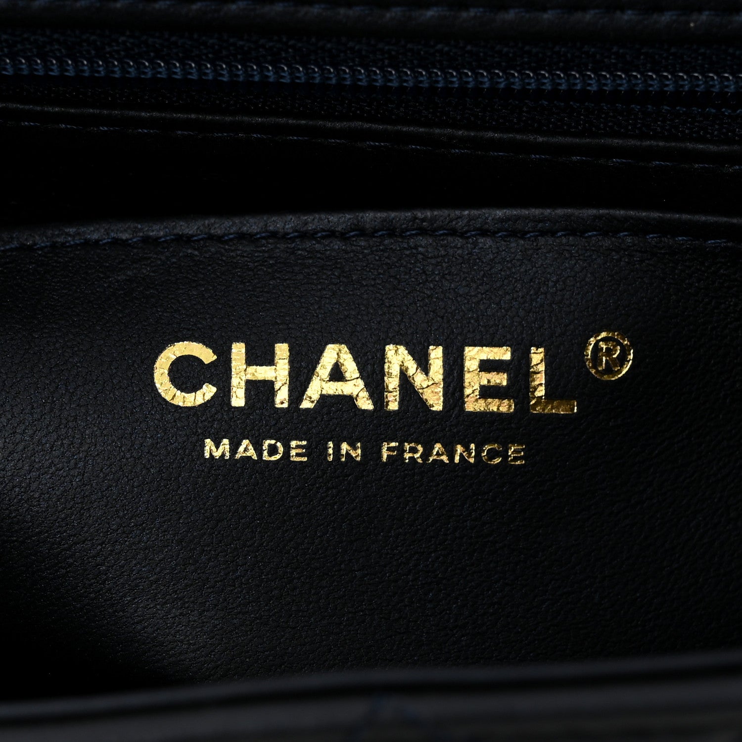 Chanel Iridescent Lambskin Quilted Mini Top Handle Rectangular Flap Dark Blue 6 of 11