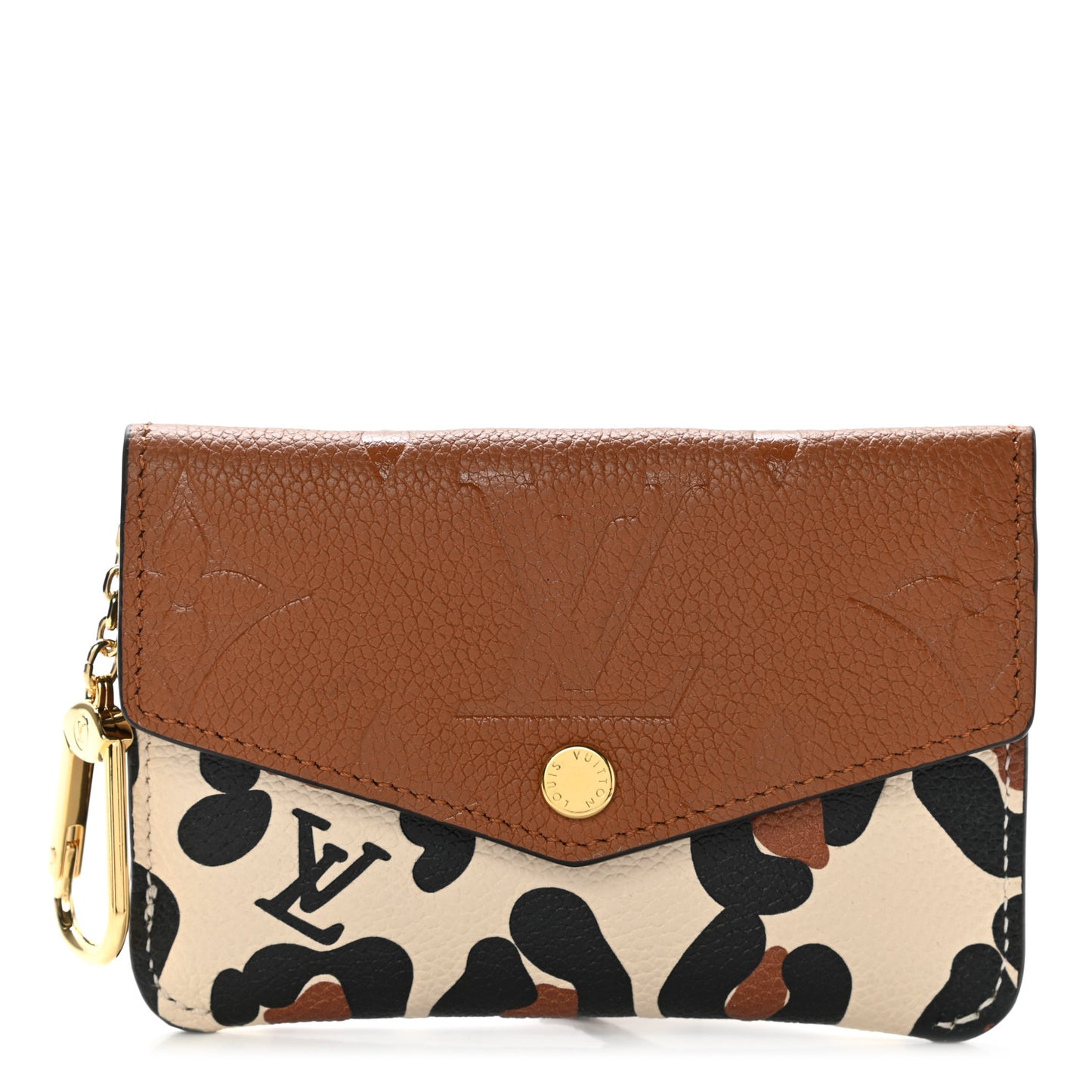Empreinte Monogram Giant Wild At Heart Key Pouch Caramel