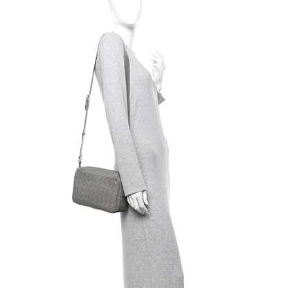 Bottega Veneta Calfskin Intrecciato Camera Bag  Drizzle Silver 2 of 10