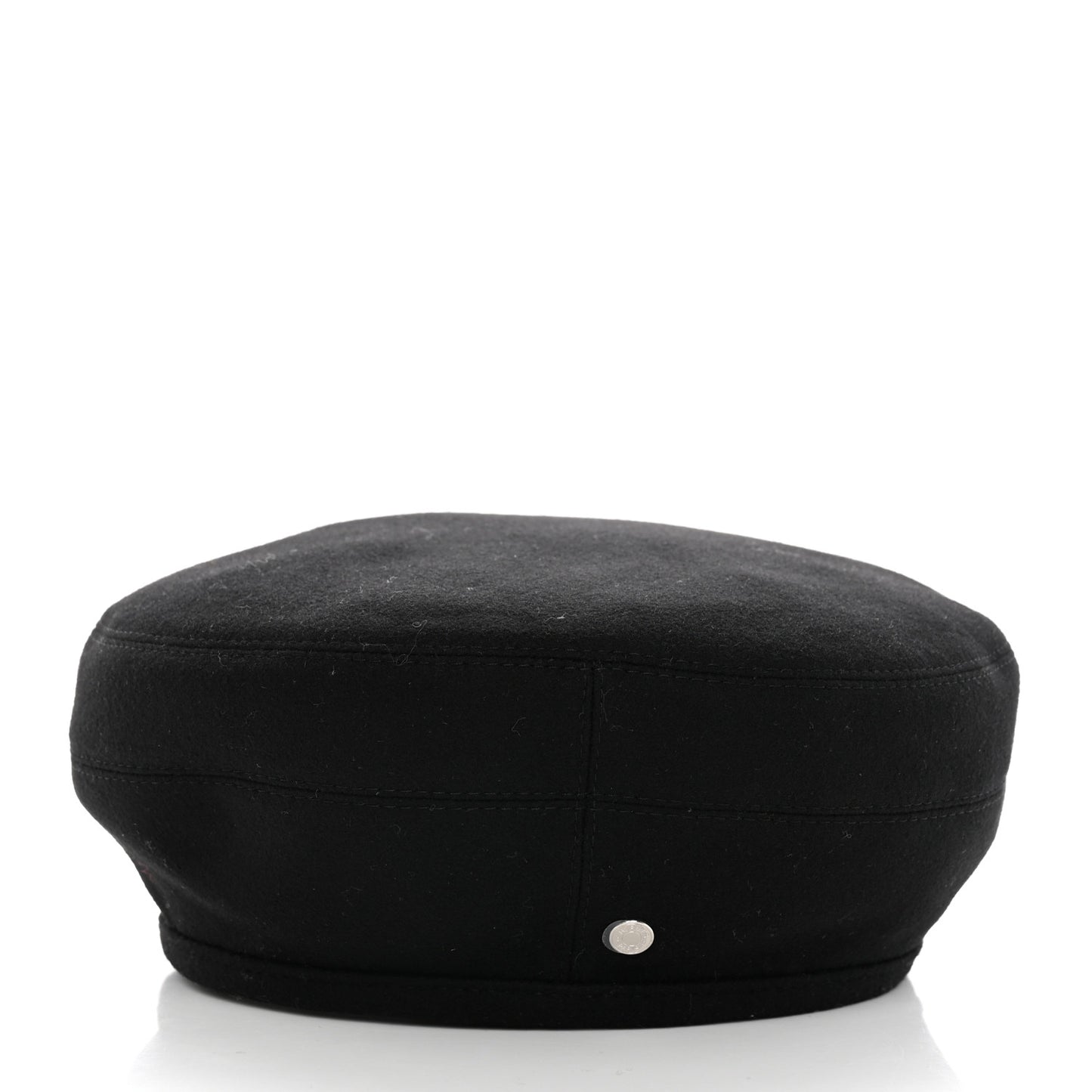 Cashmere Saint Honore Drap Beret 57 Black