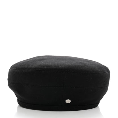 Hermes Cashmere Saint Honore Drap Beret 57 Black 4 of 9