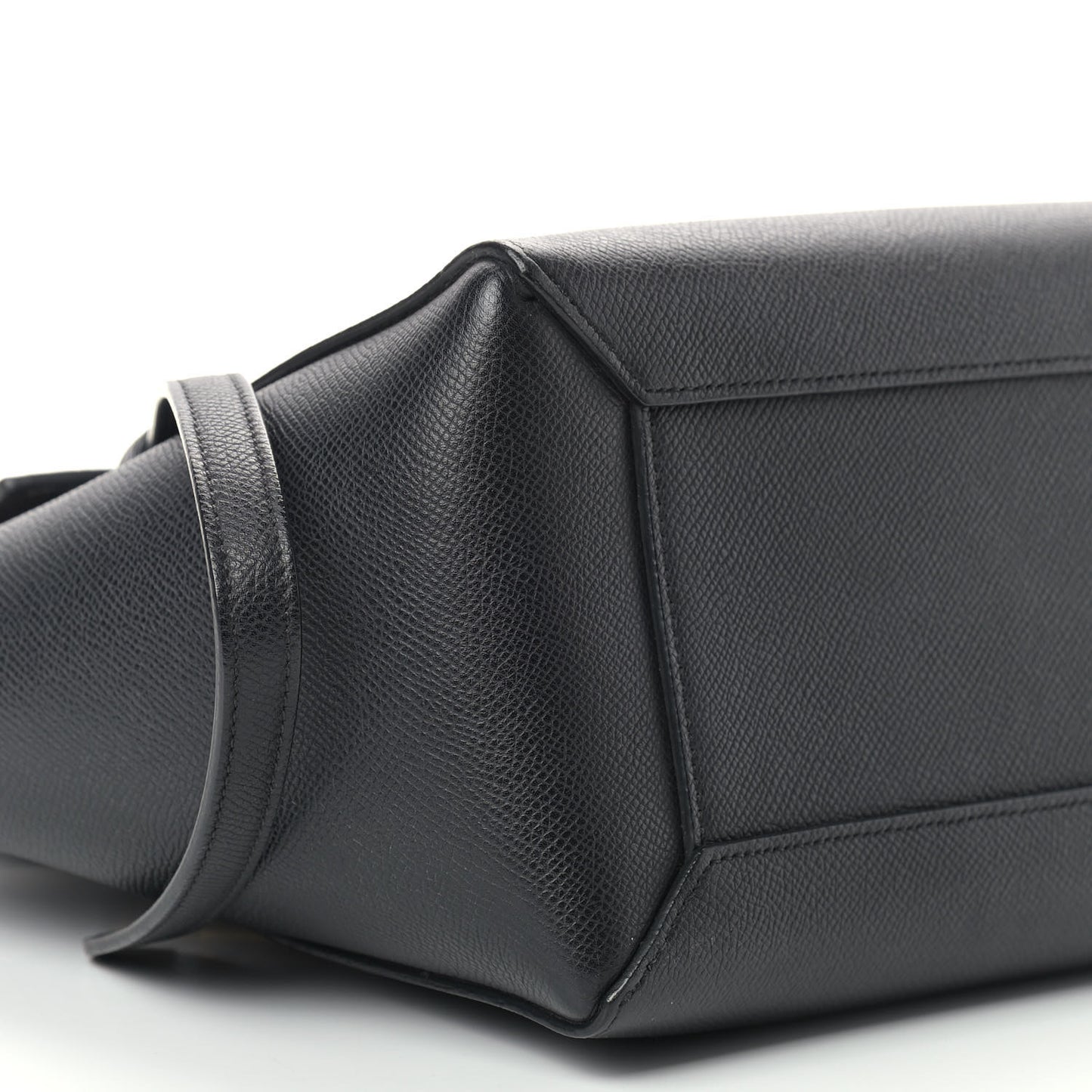 Grained Calfskin Micro Belt Bag Black