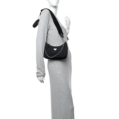 Prada Nylon Re-Edition 2005 Shoulder Bag Black 2 of 10