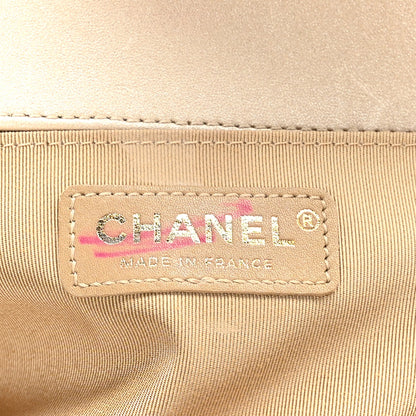 Chanel Metallic Calfskin Braided Medium Boy Flap Beige Multicolor 6 of 10