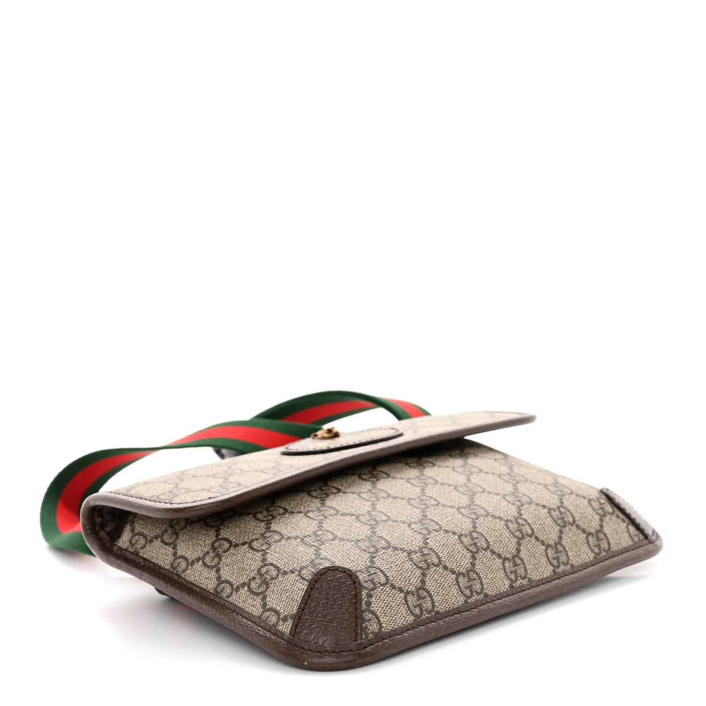 GG Supreme Monogram Neo Vintage Web Belt Bag Brown