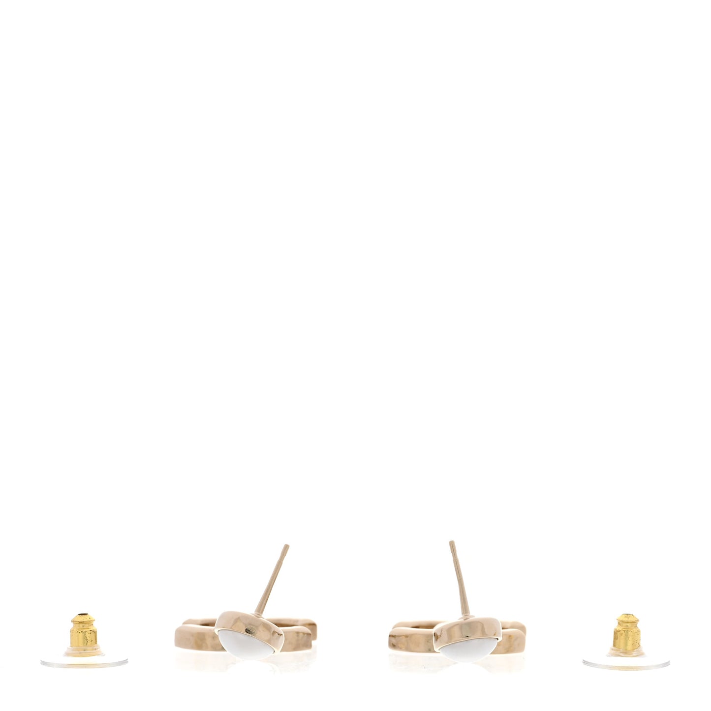 Pearl Enamel CC Drop Earrings Pink