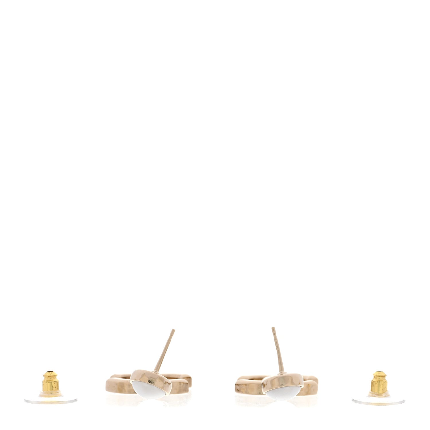Chanel Pearl Enamel CC Drop Earrings Pink 3 of 5