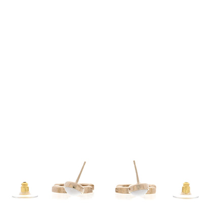 Chanel Pearl Enamel CC Drop Earrings Pink 3 of 5