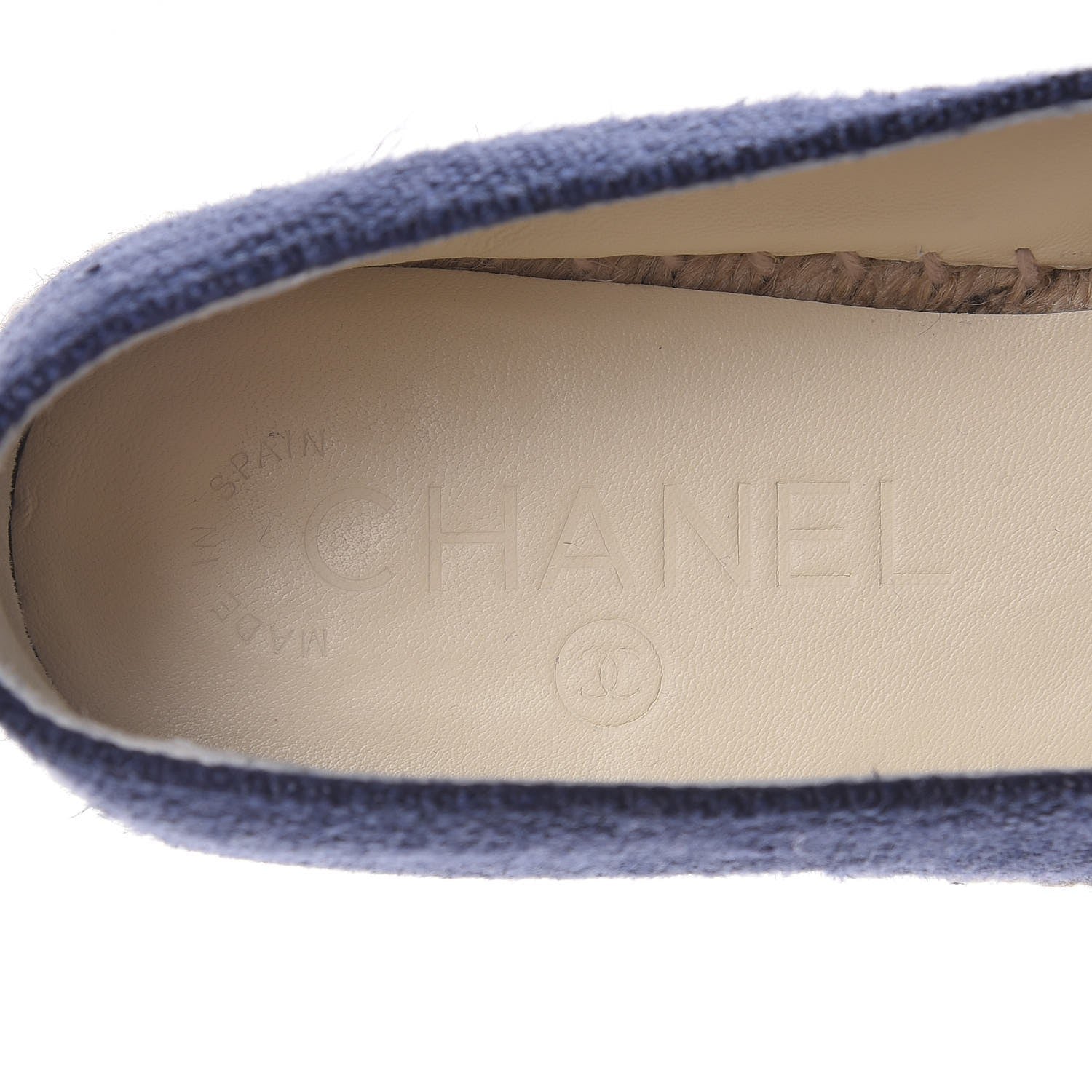 Chanel Linen CC Espadrilles 35 Blue Black 7 of 14