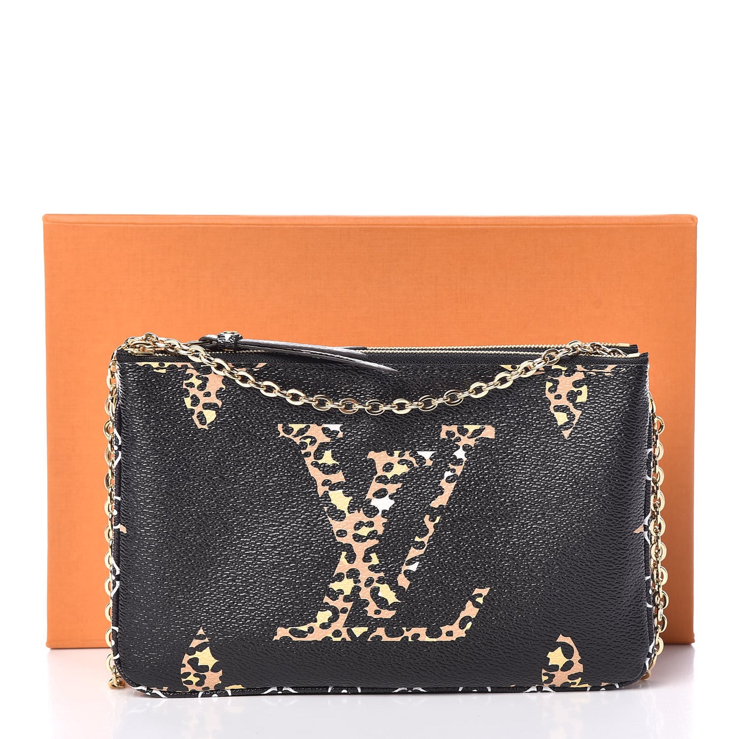 Monogram Giant Jungle Pochette Double Zip Black