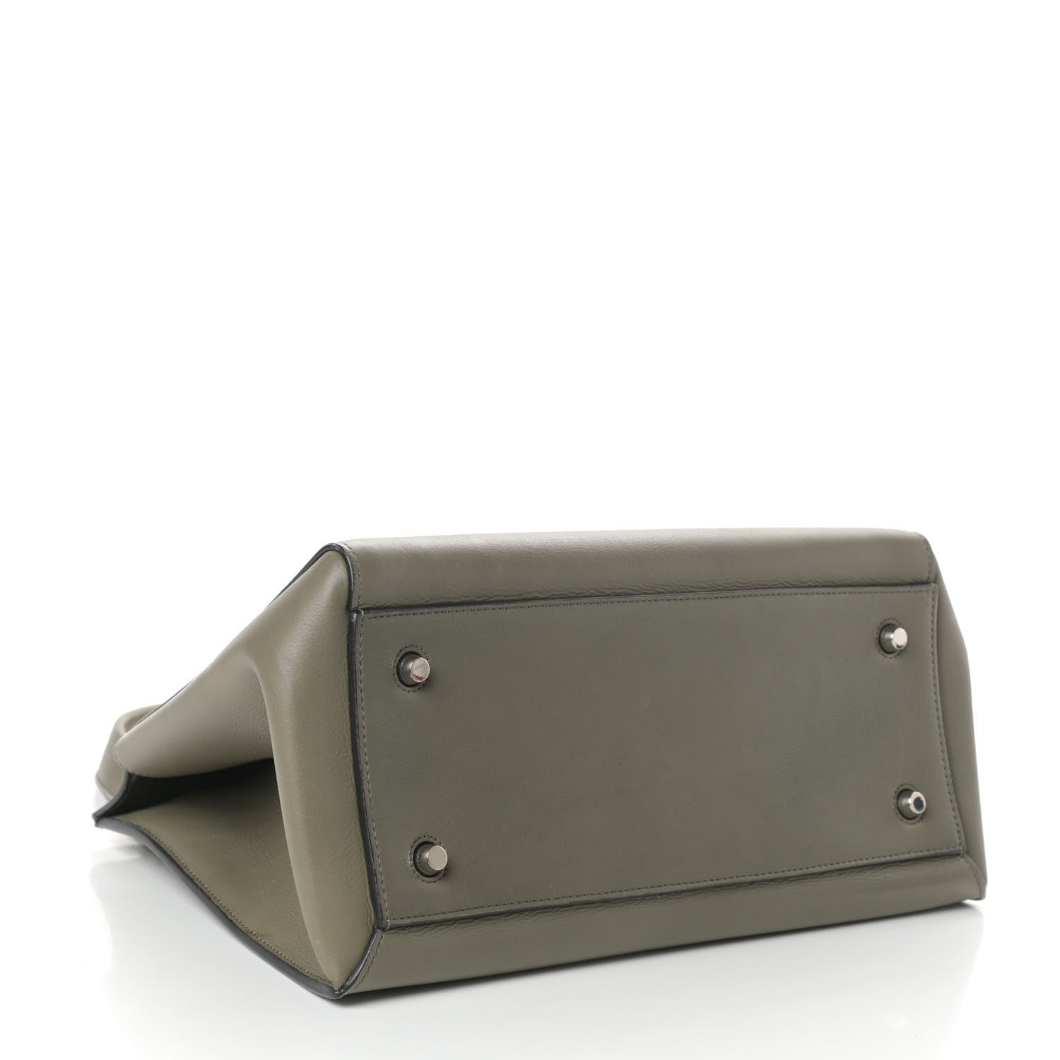 Celine Calfskin Medium Edge Shoulder Bag Khaki 4 of 9