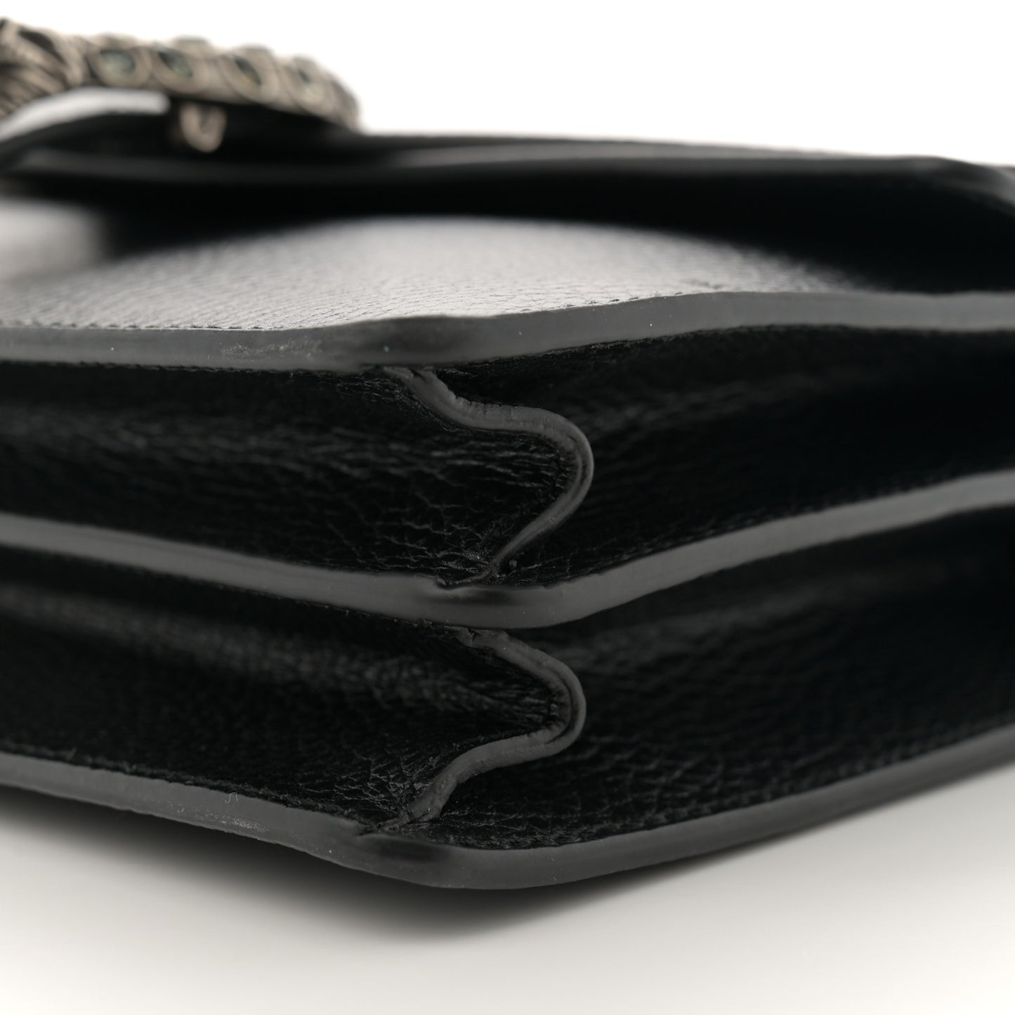 Pebbled Calfskin Small Dionysus Shoulder Bag Black