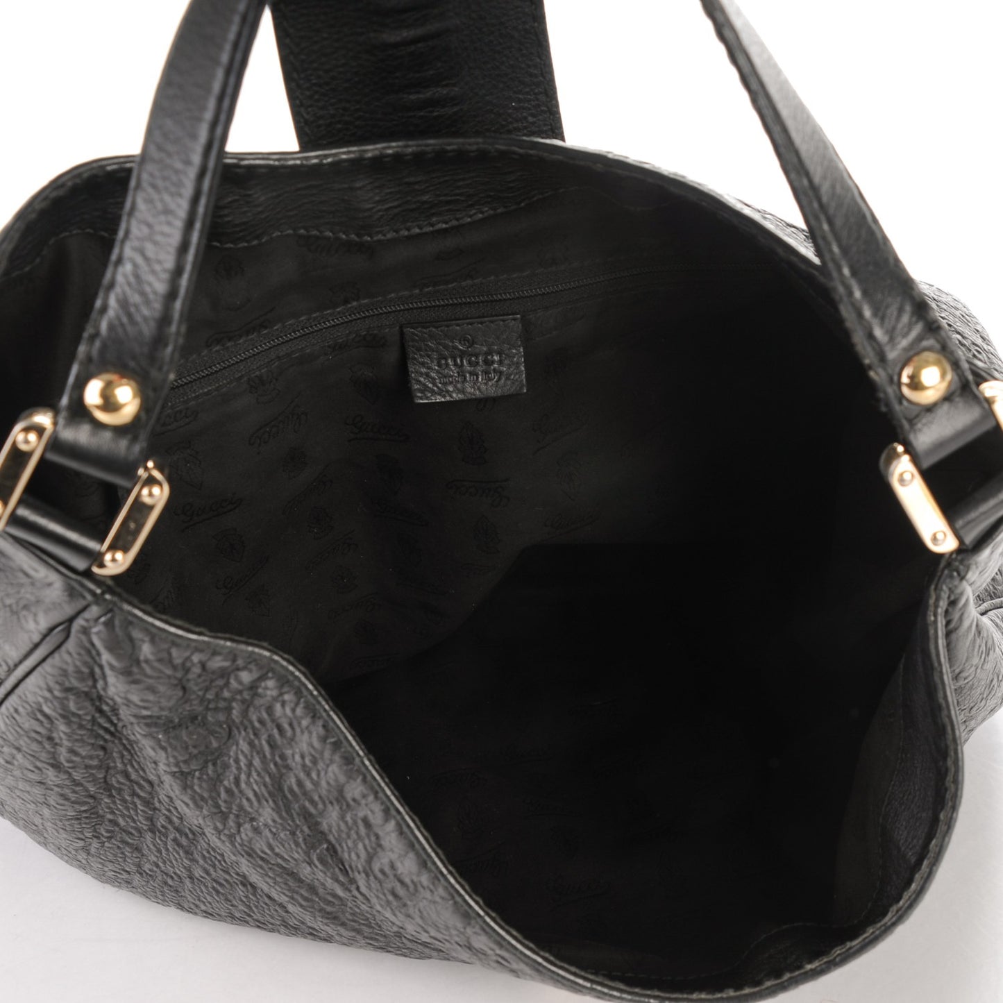 Guccissima Large New Ladies Web Hobo Black