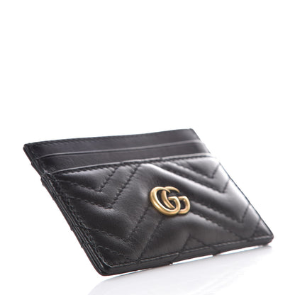 Gucci Calfskin Matelasse GG Marmont Card Holder Black 4 of 6
