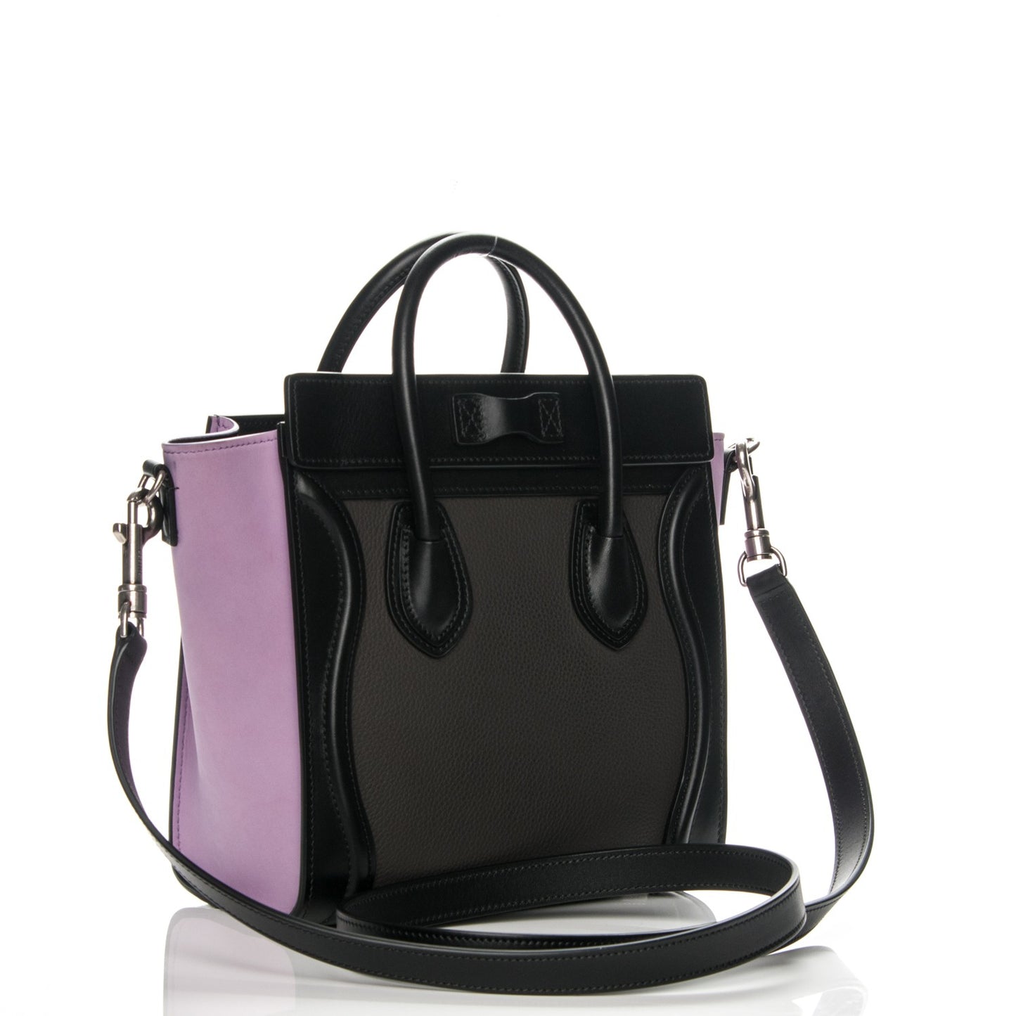 Smooth Calfskin Nano Tri-Color Luggage Anthracite