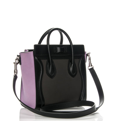 Celine Smooth Calfskin Nano Tri-Color Luggage Anthracite 3 of 6