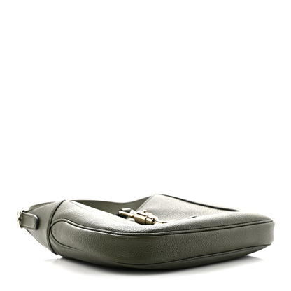 Gucci Grand Prix Calfskin Web Medium Jackie 1961 Hobo Dark Green 4 of 10