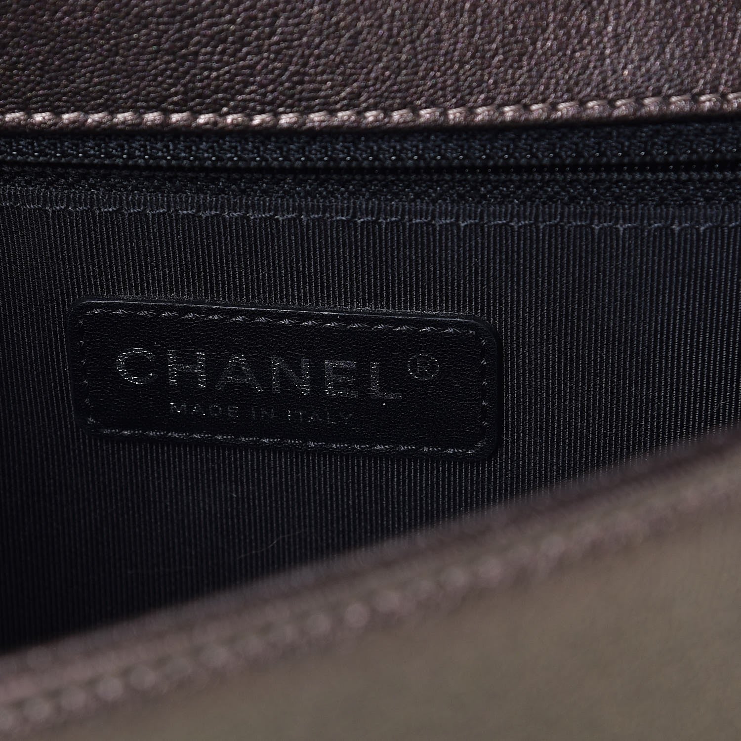 Chanel Iridescent Goatskin Quilted New Medium Boy Flap Dark Gold 6 of 8