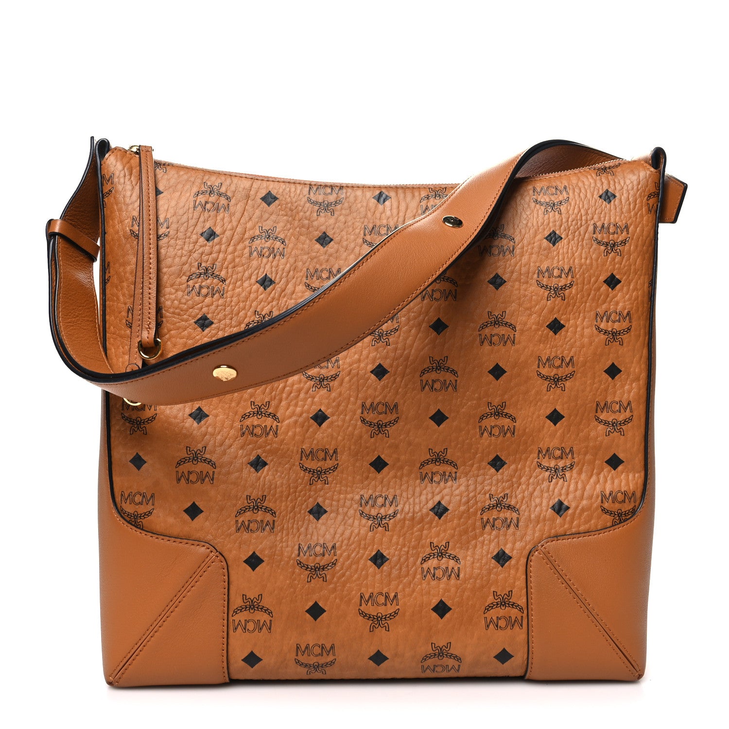 MCM Visetos Large Klara Hobo Cognac 1 of 16