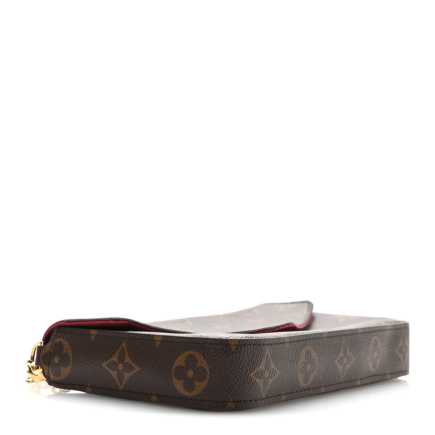 Louis Vuitton Monogram Pochette Felicie Chain Wallet Fuchsia 5 of 14