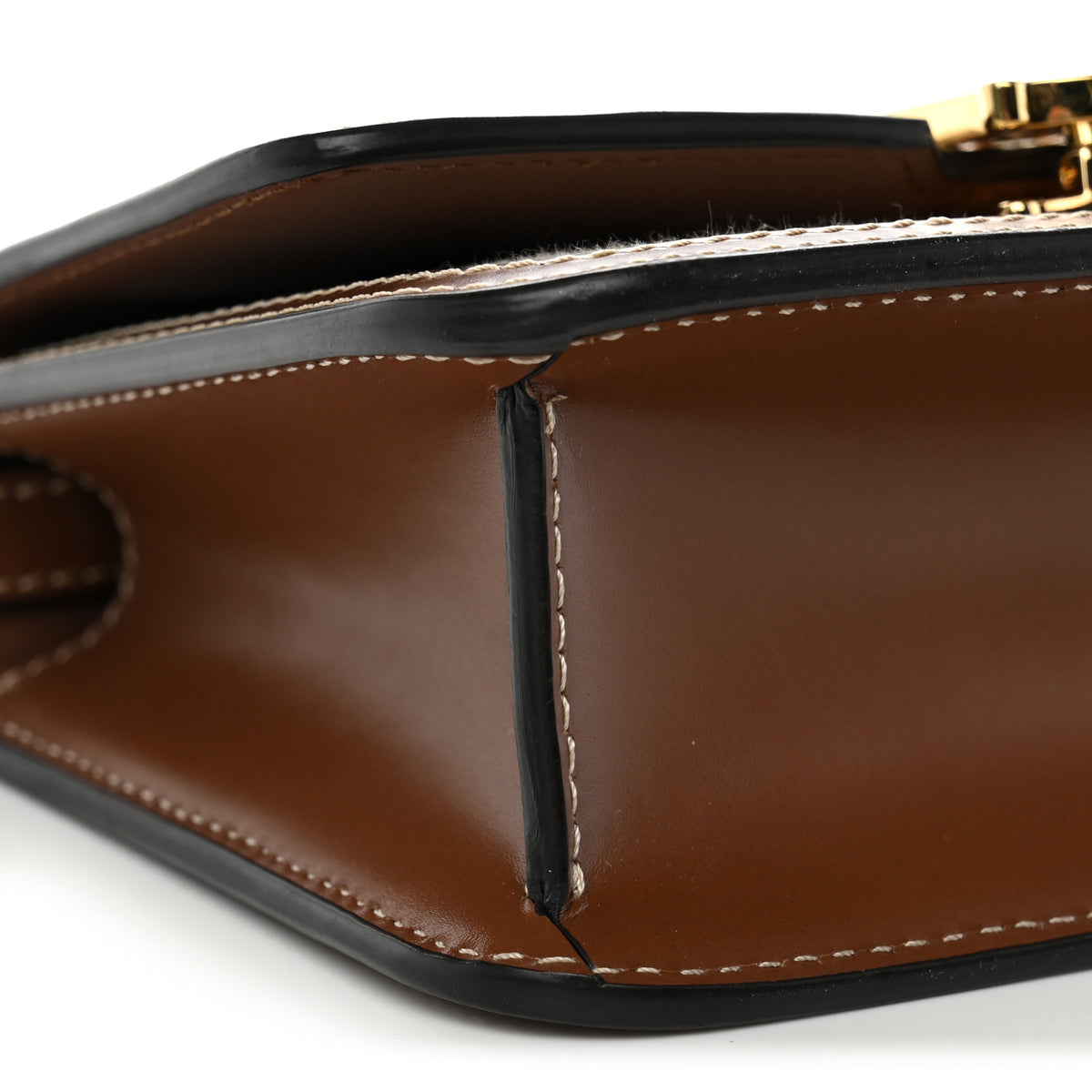 Canvas Calfskin Mini TB Bag Natural