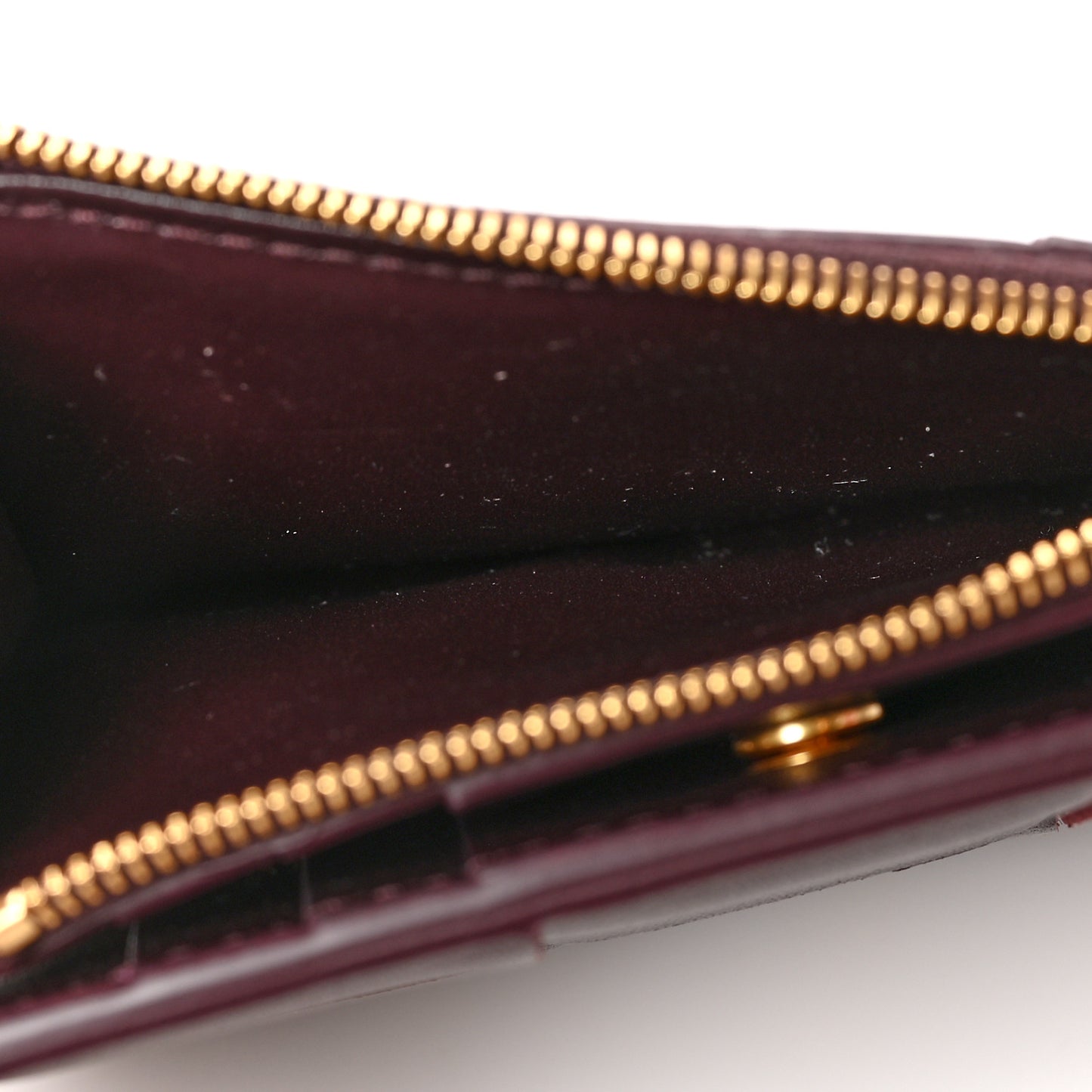 Nappa Maxi Intrecciato Card Holder Grape