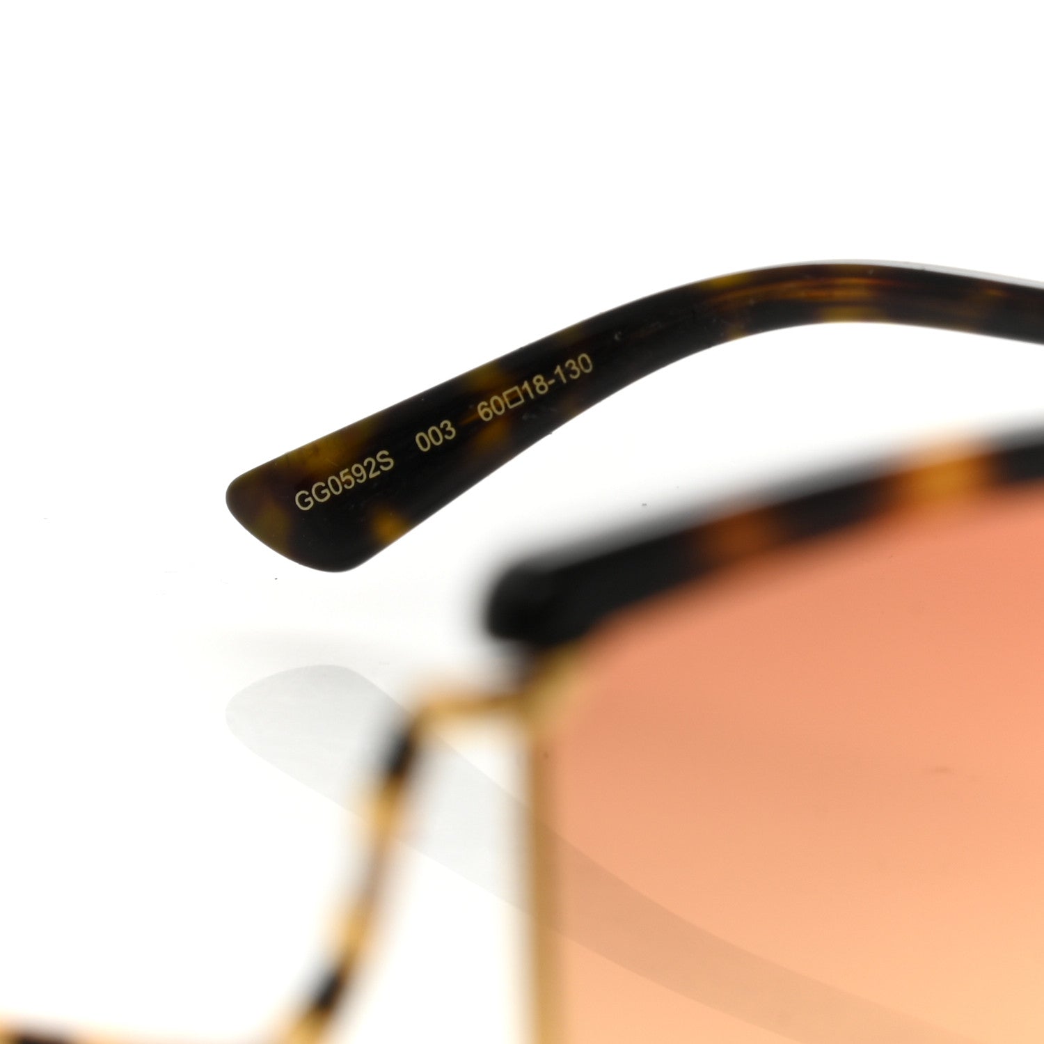Gucci Square Metal Glasses GG0592S Tortoise 7 of 8