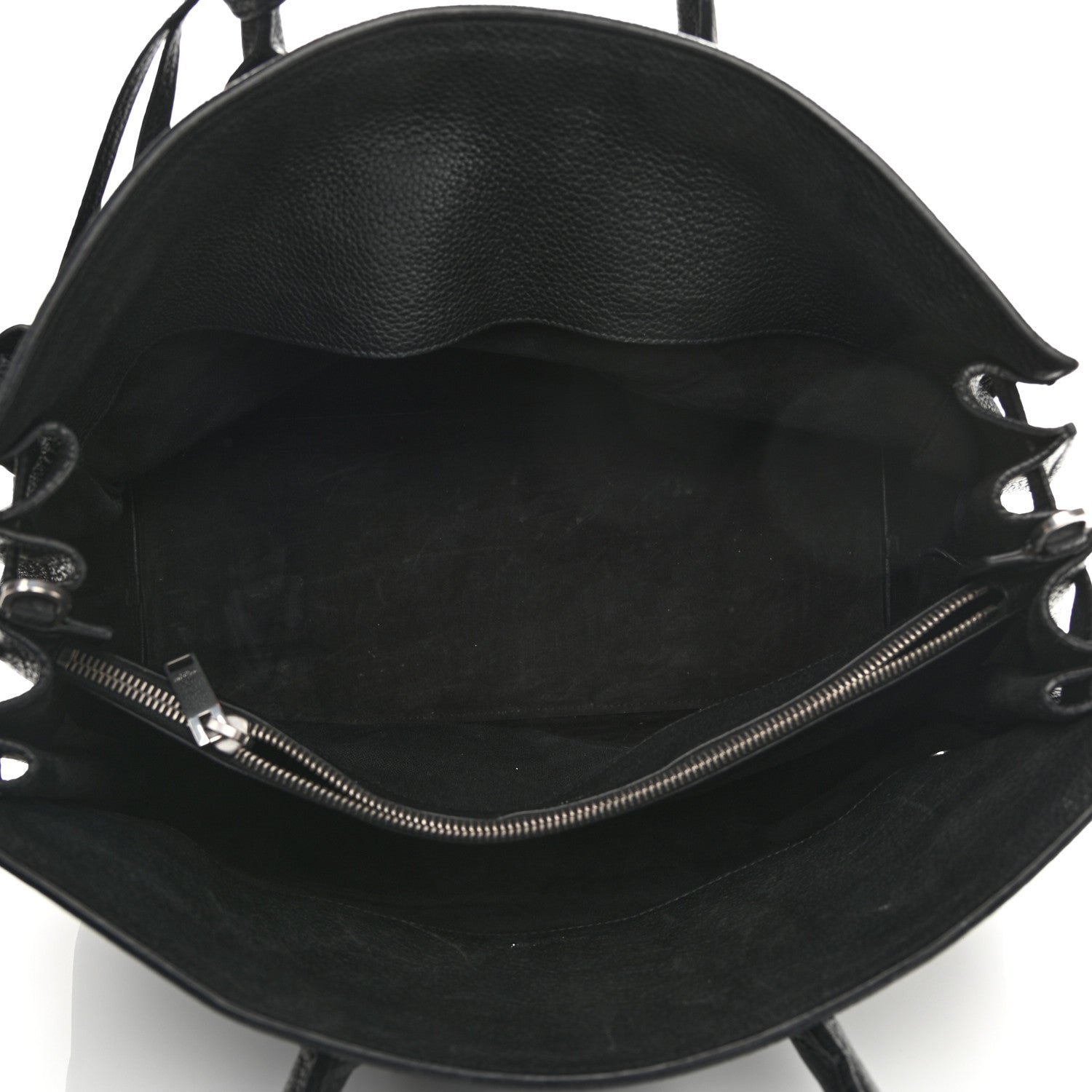Saint Laurent Grained Calfskin Medium Souple Sac De Jour Black 9 of 29