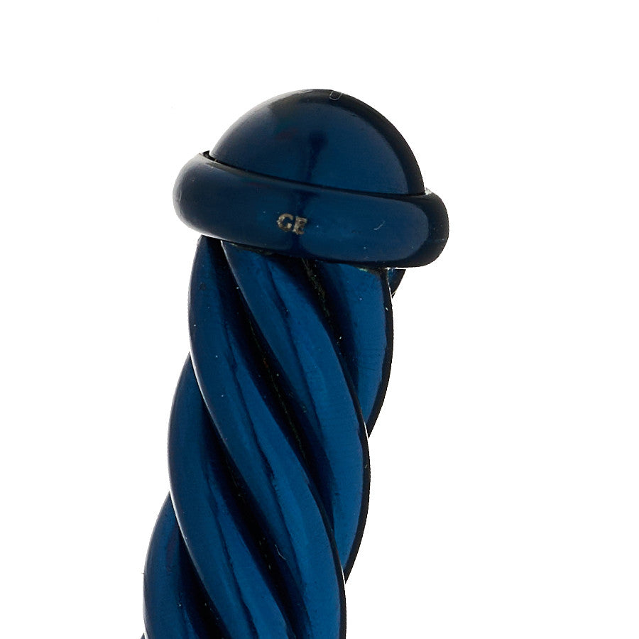 Aluminum 6mm Cable Cuff Bracelet Navy