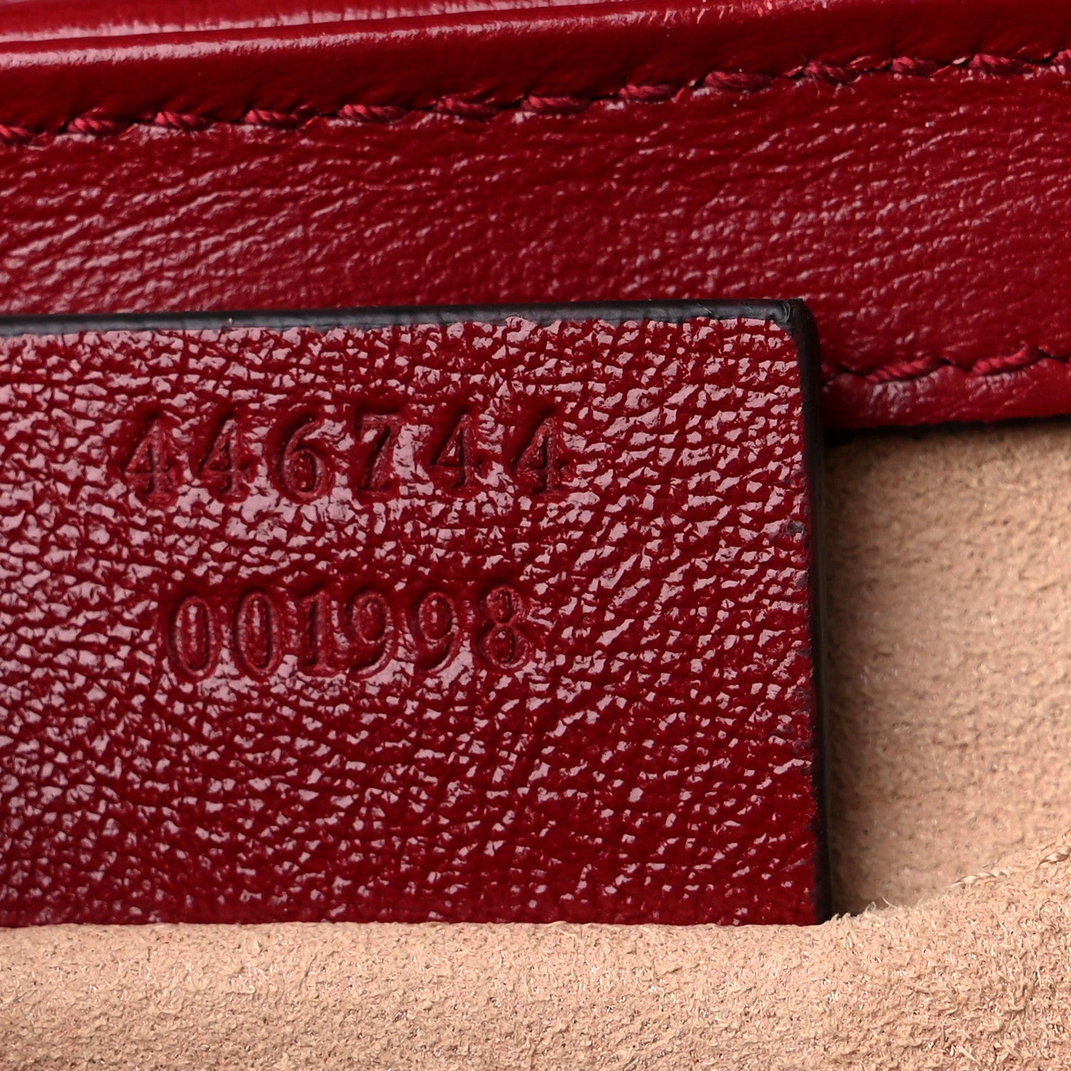 Gucci Monogram Azalea Calfskin Matelasse Diagonal Mini GG Marmont Shoulder Bag Beige Ebony New Cherry Red 7 of 10