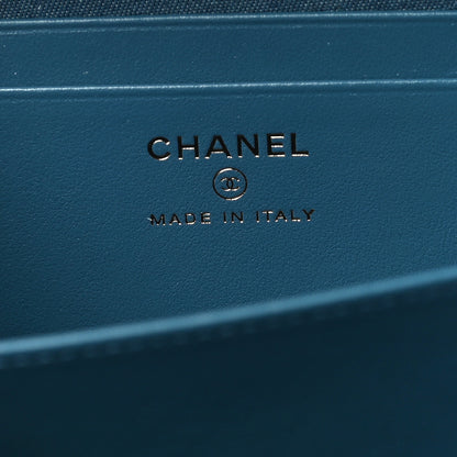 Chanel Denim Quilted CC Pearl Crush Camera Case Blue 8 of 12