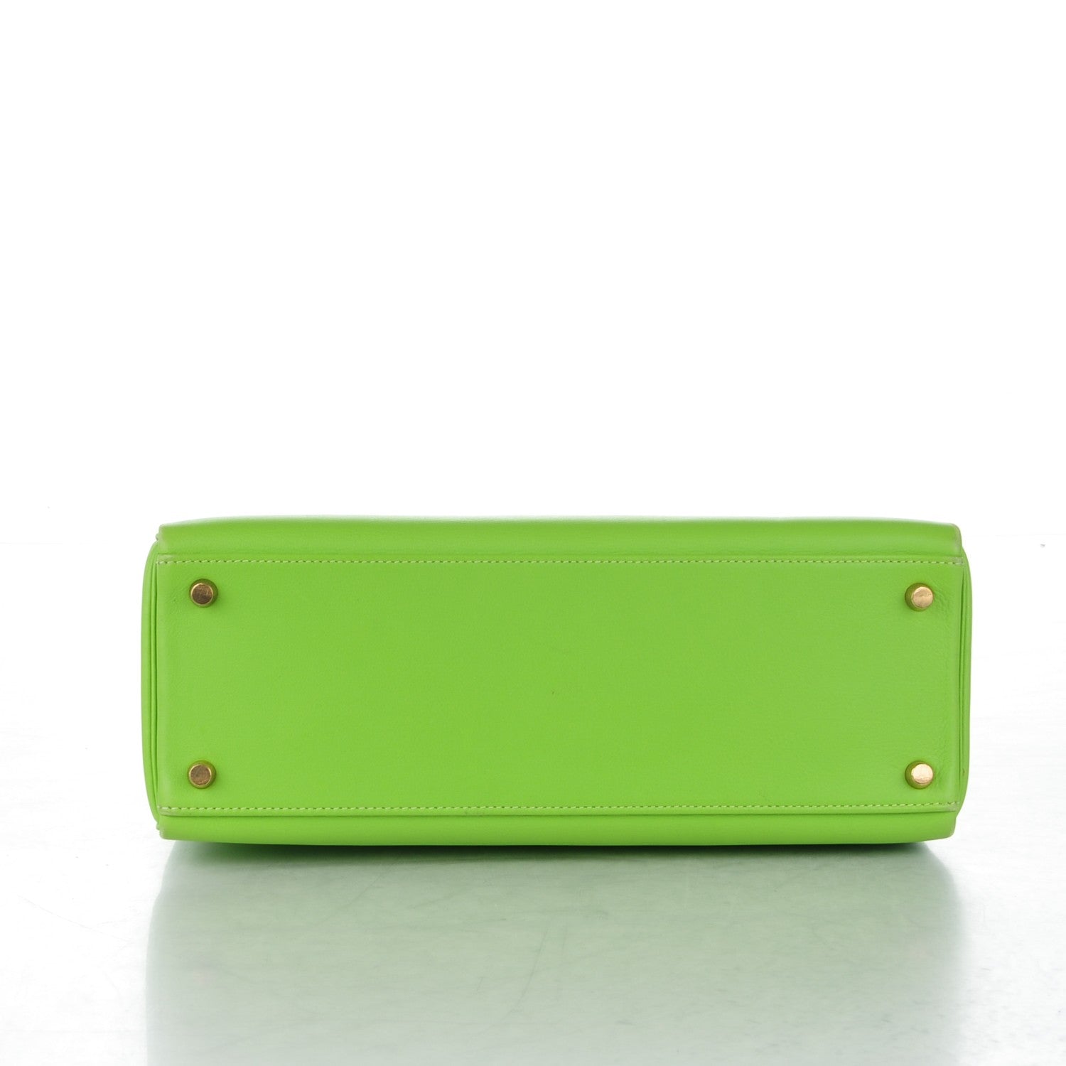 Hermes Veau Gulliver Kelly Retourne 32 Vert Cru 6 of 27