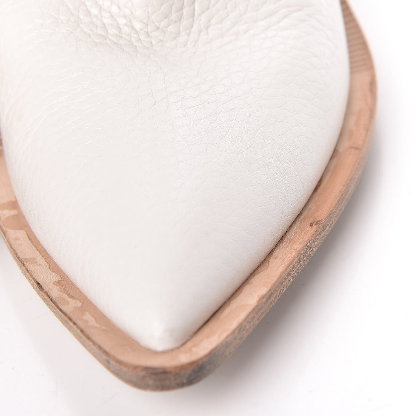Grained Calfskin Cutwalk Ankle Boots 36.5 White