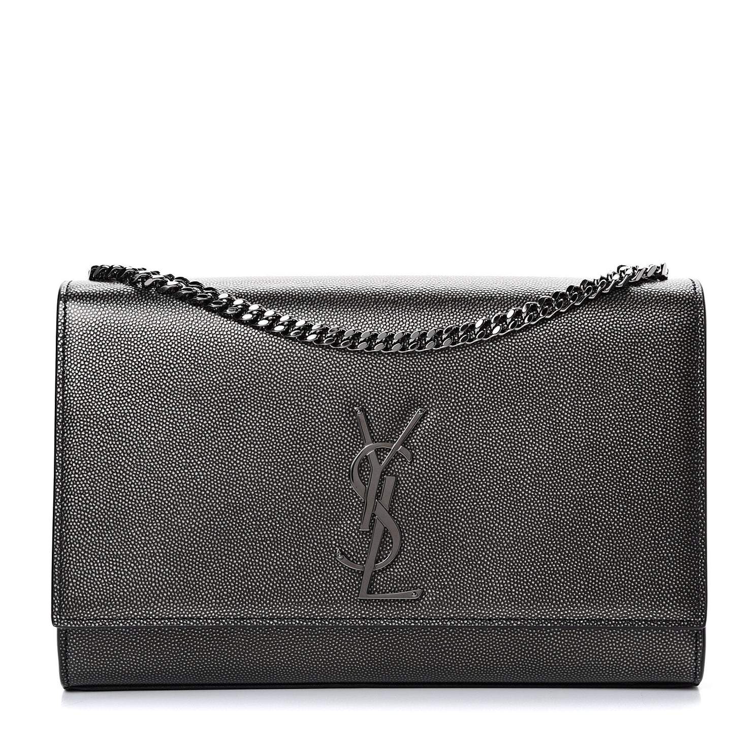 Grain De Poudre Medium Classic Monogram Kate Satchel Black