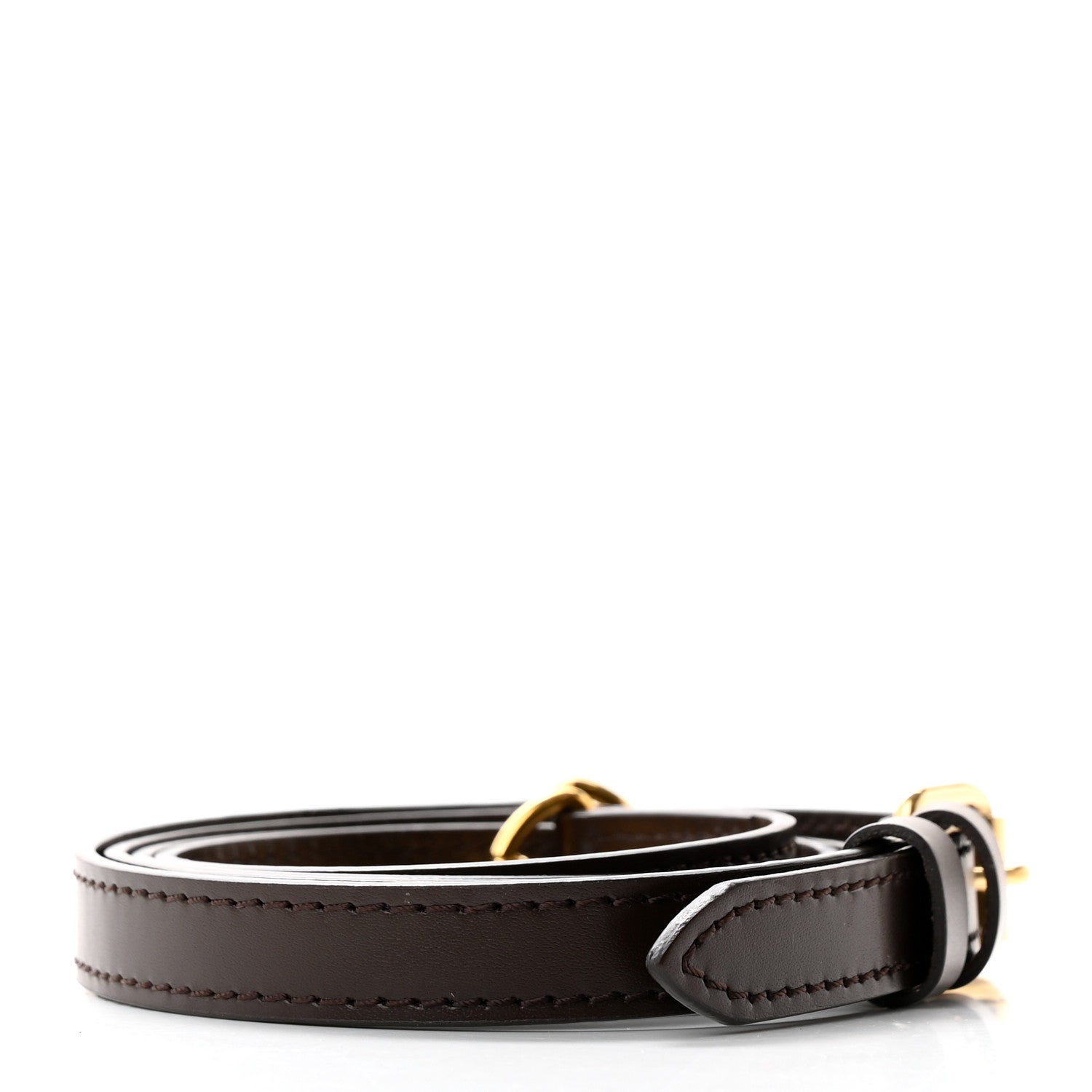 Louis Vuitton Calfskin 16mm Adjustable Shoulder Strap Brown 2 of 6